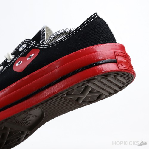 All-Star 70 Ox Comme des Garcons PLAY Black Red Midsole